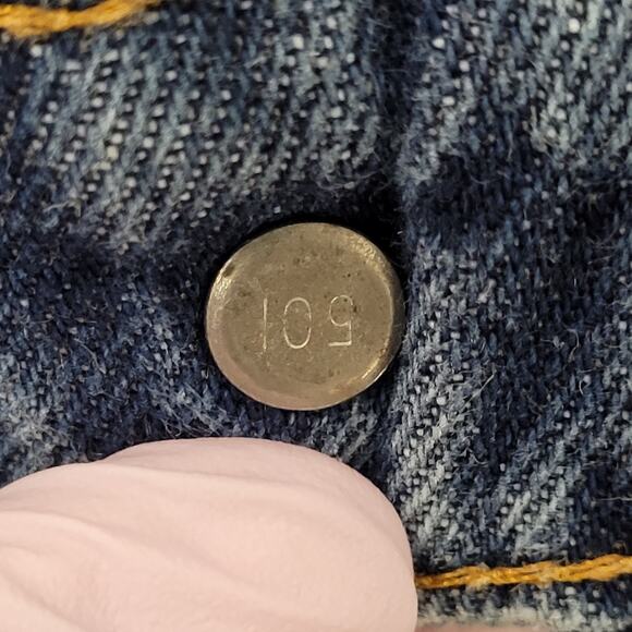 Vintage LEVIS 517 Bootcut Jeans 32x31 Western Denim Fraying - Picture 3 of 16